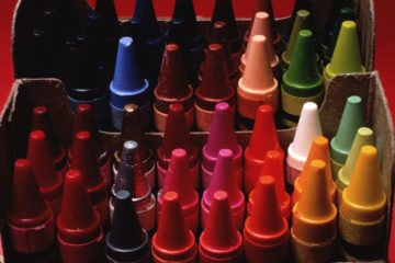 Close up image of box of Crayons