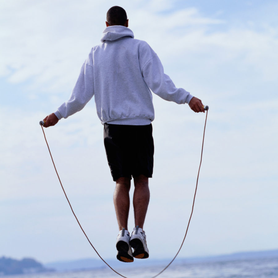 Man jumping rope