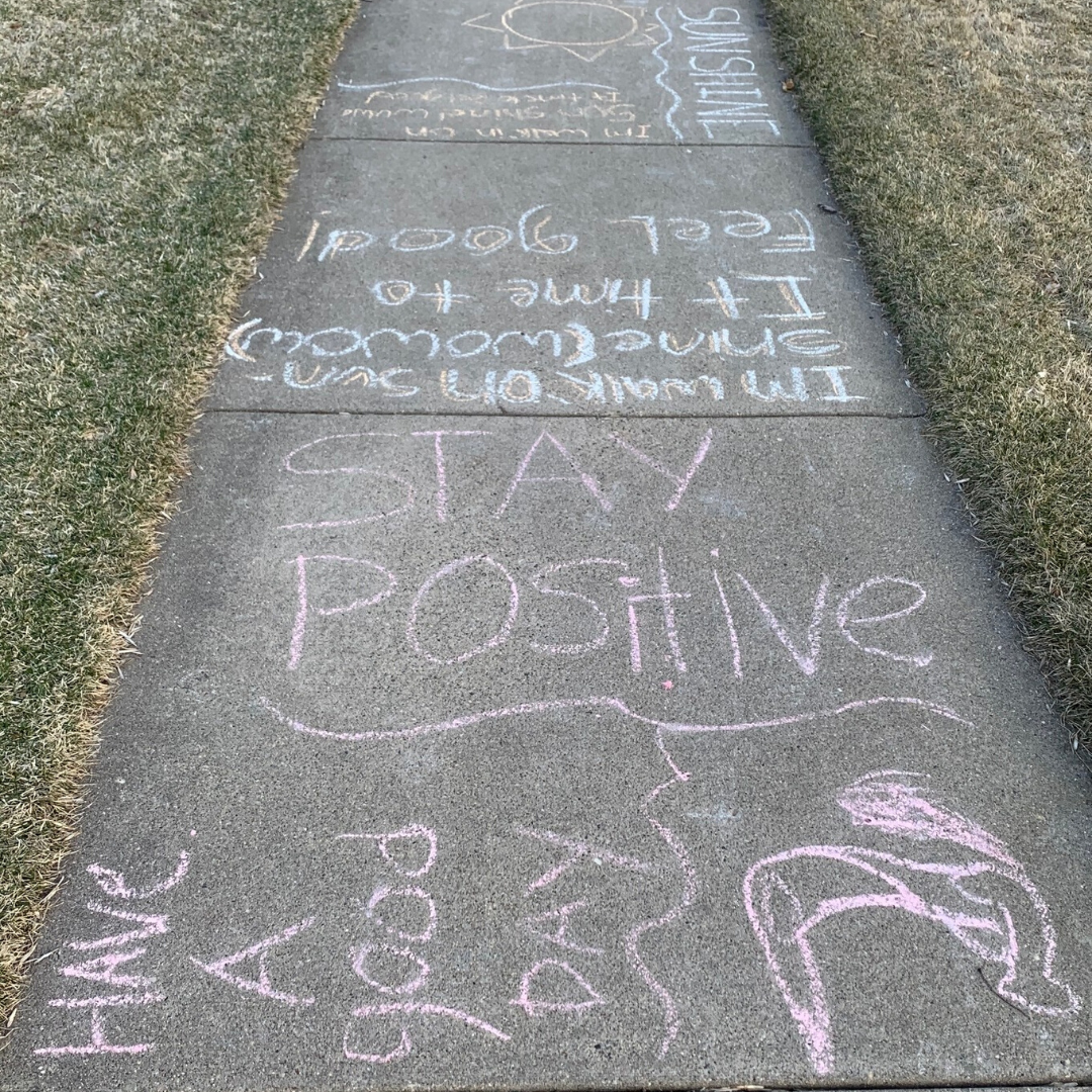 stay positive chalk inspiration