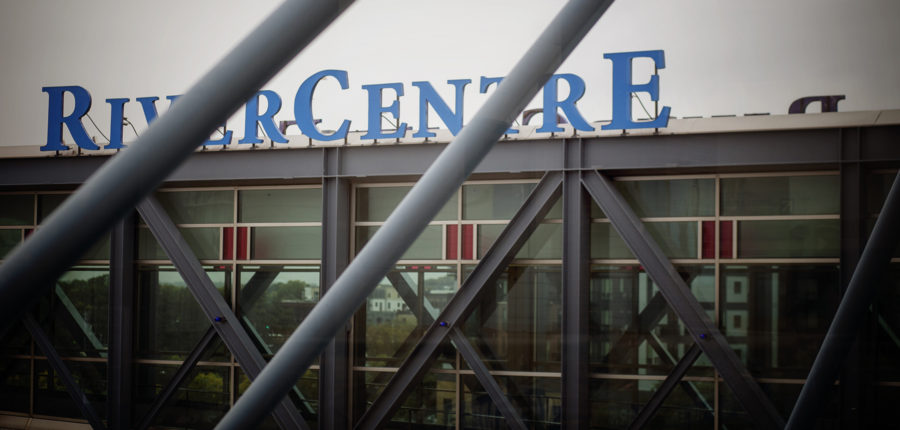 River Centre sign